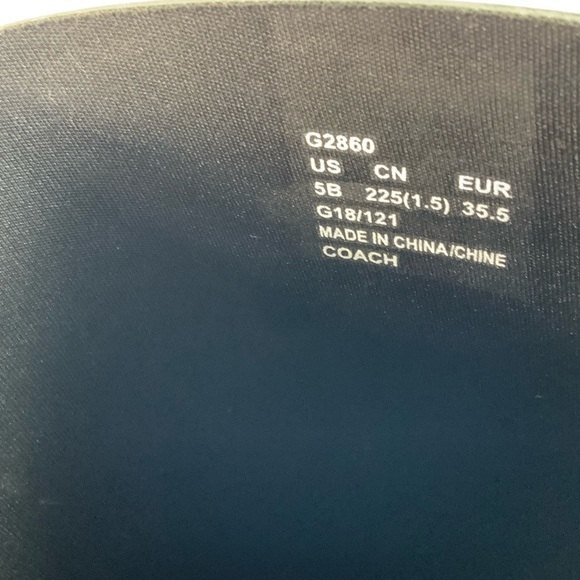 New Coach Monogrammed Tall Pull-on Rain Boots Black Gray 5 - Picture 6 of 11